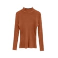 thumbnail image 6 of Cmfcve Turtleneck Sweaters for Women Casual Long Sleeve Base Layer Tops Stretchy Slim Fitted Knit Pullover, 6 of 6