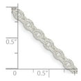 thumbnail image 2 of 925 Sterling Silver Satin Patterned 3.5mm Fancy Rolo Chain Necklace 18 Inch Lobster Claw Chain Necklace for Women and Me, 2 of 2