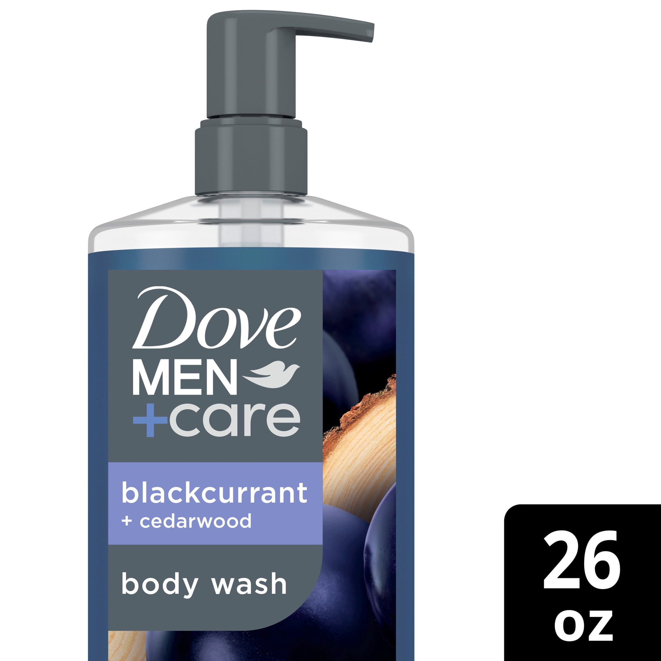 Dove Men+Care Blackcurrant + Cedarwood Moisturizing Body Wash Blackcurrant Dermatologist Body Wash For Men Sulfate Free, Paraben Free, & Dye Free , 26 fl oz