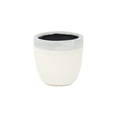 thumbnail image 2 of Contemporary Home Living 4.25" White and Gray Small Glazed Outdoor Planter Pot, 2 of 3