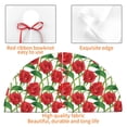 thumbnail image 4 of Yiaed Rose Flowers Print Christmas Tree Skirt , Tree SkirtsTree Mat for Christmas Winter Holiday Indoor Decorations-36", 4 of 7