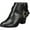 Black Smooth, variant on Thalia Sodi Womens Tully Faux Leather Strappy Ankle Boots