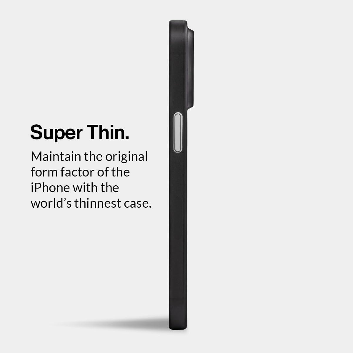 totallee Thin iPhone 15 Pro Case, Thinnest Cover Ultra Slim Minimal - for Apple iPhone 15 Pro (2023) (Frosted Black)