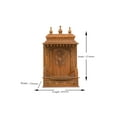 thumbnail image 6 of Wooden Engraved Home Pooja Mandir by Pooja Bazar - Gopura Temple, Wooden Mandir with Antique Oak Wood Finish 12 X 24 X 37 Inches, 6 of 6