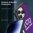thumbnail image 5 of Apple iPhone 15 Pro Max (6.7) - Licensed NCAA of Texas Christian University Horned Frogs Logo on Purple Textured Dual Layer Case, 5 of 5