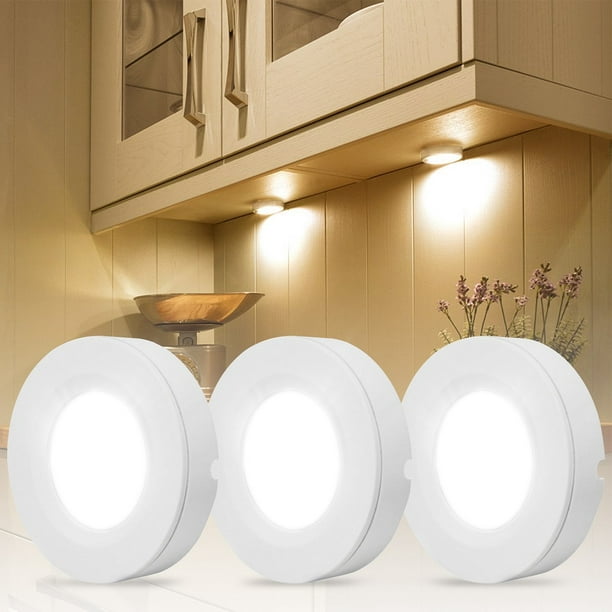 Led Puck Lights With Ul Listed Adapter, Recessed Cabinet Lighting
