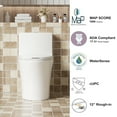 thumbnail image 2 of One-Piece Toilet,1.1/1.6 GPF Elongated Modern Toilet,Soft Closing Seat,Siphonic S-trap,Gloss White, 2 of 9