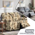 thumbnail image 4 of Jiueut Schnauzer Dog Paw Print Recliner Couch Covers, Soft Sofa Slipcover Breathable 2 Seat Reclining Chair Covers with Storage Pockets for Home Use, 4 of 7