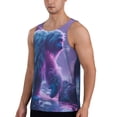 thumbnail image 2 of Gukieu Mystical White gorilla Jungle Print Men's Quick Dry Fitness Vest, Round Neck Sleeveless Fitness Bodybuilding Top-X-Large, 2 of 7