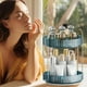 thumbnail image 5 of Organizador de maquillaje INVSSENE, giratorio 360°, 2 niveles, azul, 5 of 6
