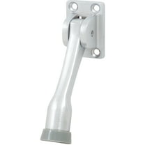 Heavy-Duty Kick-Down Stop with 4 Screws, 4 Inches, Satin Chrome by Stone Harbor Hardware