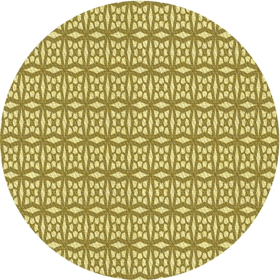 Ahgly Company Machine Washable Indoor Square Transitional Dark Golden Rod Brown Area Rugs, 3' Square