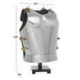 thumbnail image 4 of 23" Metal Replica Medieval Armour with Black Wood Stand, by DecMode, 4 of 11