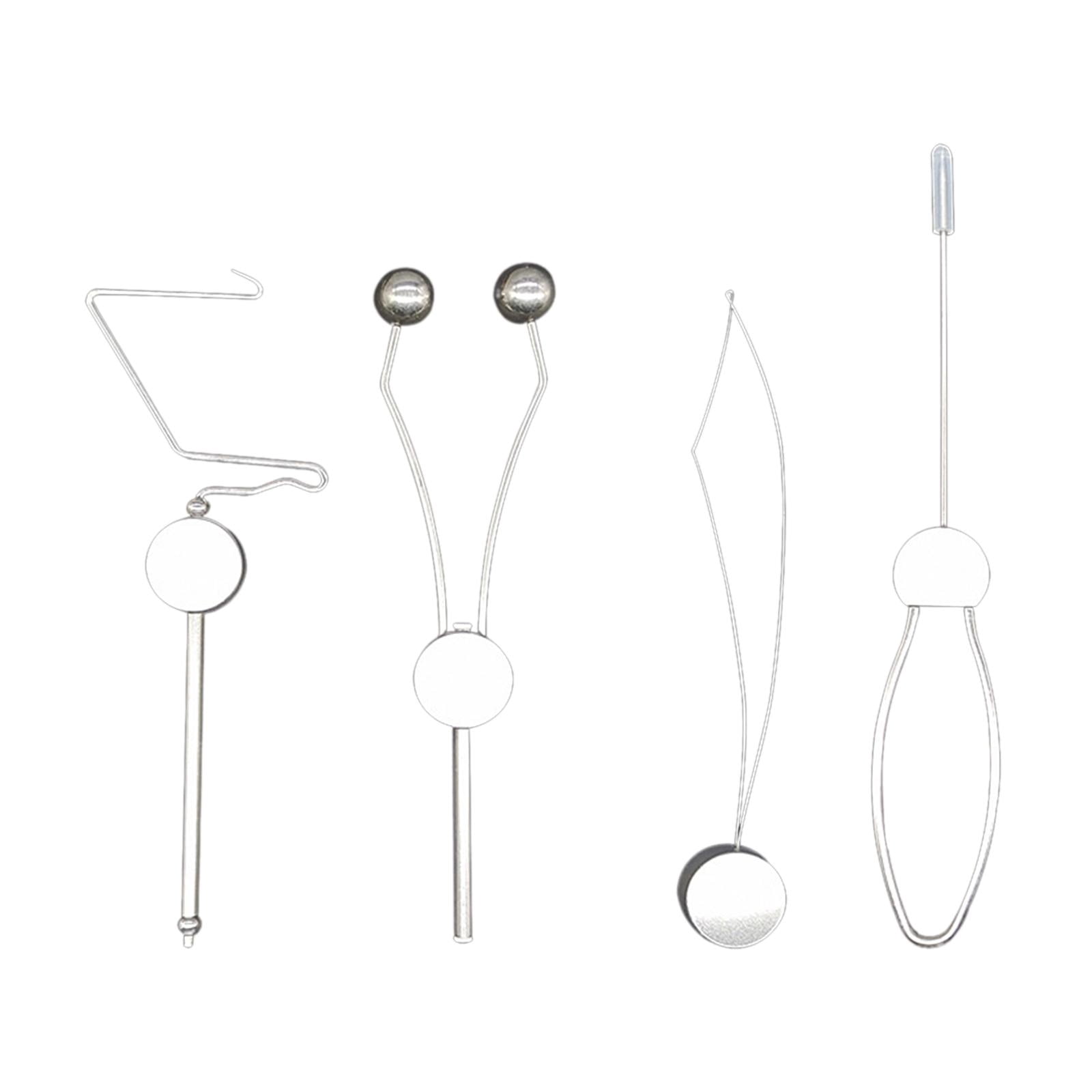 Nishiyuenyi 4Pcs Fly Tying Tools Combo Kit, Wire Threader Outdoor Knot Finisher Professional