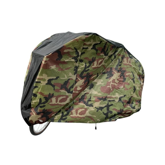 Uxcell Bike Cover Waterproof Outdoor 78.7" Polyester Anti Dust Rain Wind Snow Bicycle Covers with Lock Holes, Black Camo