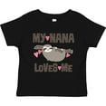 thumbnail image 3 of Inktastic My Nana Loves Me Sloth Girls Toddler T-Shirt, 3 of 5