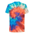 thumbnail image 3 of Dvprdro Men's Tie Dye Short Sleeve T-shirts Fashion Trendy Crew Neck Pullover Tops Casual Gym Sport Workout Tee Orange XXXL, 3 of 5