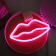 thumbnail image 1 of Letrero de luz de neón con forma de labio CHAO decoración de dormitorio USB y batería, 1 of 3