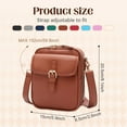 thumbnail image 6 of Small Lightweight Crossbody Leather Bag, Retro Adjustable Strap Double-Layer Large Capacity small Crossbody Bags for Women, 6 of 8