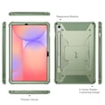 thumbnail image 3 of Fintie Shockproof Case for Samsung Galaxy Tab S10 Lite/ S10 FE/ S9 FE 5G 10.9 Inch/Tab S9 11 Inch, Tuatara Rugged Unibody Hybrid Bumper Kickstand Cover Built-in Screen Protector, Green, 3 of 10