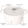thumbnail image 5 of The Pioneer Woman 5-Quart Enameled Cast Iron Dutch Oven with Lid, Linen, 5 of 21