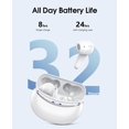 thumbnail image 3 of Audífonos inalámbricos verdaderos, auriculares Bluetooth 5.2 en la oreja, tiempo de reproducción de 32 horas, llamada clara ENC, carga rápida USB-C, control táctil, auriculares inalámbricos deportivos JFHHH pequeña, 3 of 5