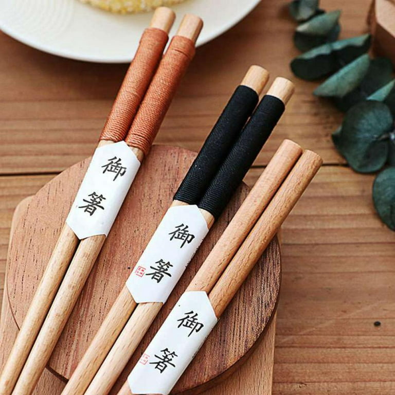 1 Pair Handmade Bamboo Japanese Natural Wood Chopsticks Sushi Food Wooden  Chop sticks 
