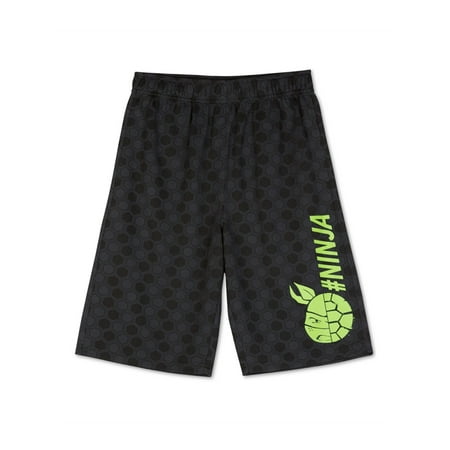 Nickelodeon Boys TMNT #NINJA Athletic Workout Shorts