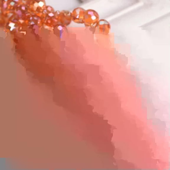 U8MO 20pcs 8mm Shiny Colorful Teardrop Faceted Crystal Glass Pendants Beads Lot DIY-6# Rose Orange