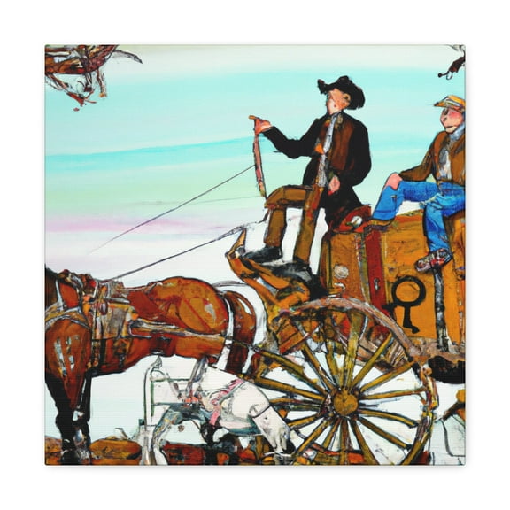 "Journey By Stagecoach" - Canvas