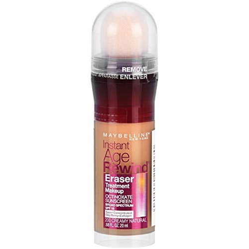 Corrector antienvejecimiento Maybelline con SPF 18 y bayas de goji, tono natural cremoso. Tratamiento de maquillaje con colágeno