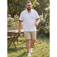 thumbnail image 5 of DARING DIVA Men's Big Tall Business Short Sleeve Office Knitted Golf Shirts XL White, 5 of 7