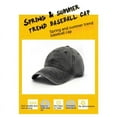 thumbnail image 5 of Gorras de béisbol lavadas de algodón vintage, sombrero de papá desgastado ajustable de perfil bajo no estructurado para hombres y mujeres, 5 of 5