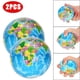 thumbnail image 2 of Pelota Mapa del Mundo - 76mm, espuma de subida lenta, diseño azul - para niños mayores de 6 años, juguetes de escritorio, decoración, 2 of 8