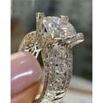 thumbnail image 2 of HOOUN Women 925 Silver Crystal Jewelry Wedding Fashion Cubic Zirconia Rings Size 6-10-#6-8, 2 of 4