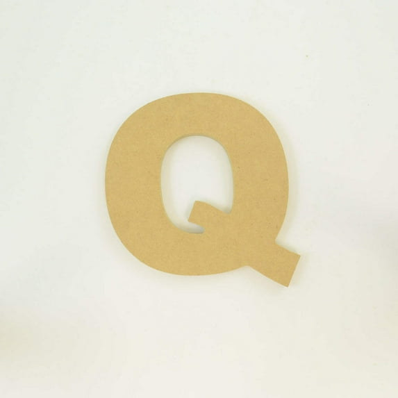 Package of 1, 8 Inch X 3/4" Thickness MDF Letter Q in The Arial Font, Thick, Upper Case for Art & Craft Project, Made in USA