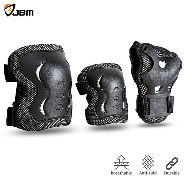 JBM 6 PCS Kids Protective Gear Set Bike Knee Pads and Elbow Pads w 