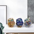 thumbnail image 4 of Owl Ornament Manual Drip Adhesive Faux Crystal Vivid Owl Animal Figurine for Home, 4 of 8