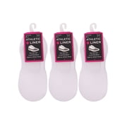 On the Go Women's Athletic Liner (6 Pair Pack, White)