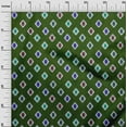 thumbnail image 3 of oneOone Silk Tabby Forest Green Fabric African Aztech Sewing Material Print Fabric By The Yard 42 Inch Wide, 3 of 4