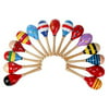 2 Kid Baby Child Maraca Rattle Shaker Musical Toy Wooden Percussion Favor gift