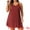 Wine Red, variant on DARING DIVA Women's Plus Elegant V Neck Chemise Nightgown 1X Black