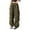j65-Green, variant on Womens Cargo Pants Casual Solid Color Elastic Waist Baggy Wide Leg Pants With Pockets Ladies Breathable Everyday Trousers,S