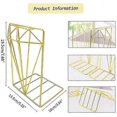 thumbnail image 5 of Bookends Metal Gold Bookcase Collection - 3d Stereo Diamond Design, Ideal For Organizing Books, Magazines, Cds, Etc. For Home Office Decoration (gold), 5 of 5