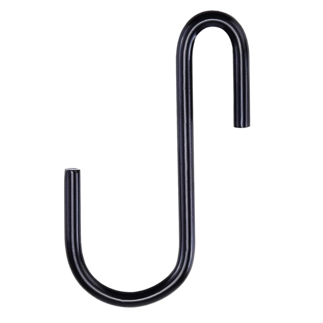 Paquete de 10 ganchos en S negros para colgar plantas, ganchos en S para colgar ropa, ganchos en S de acero inoxidable resistentes, ganchos duraderos en forma de S para cocina, ganchos peque