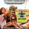 thumbnail image 5 of Tony Hawk 34" x 8.5" Big Mouth Hawk Green Cruiser Complete Skateboard, 6" Trucks, 60 mm x 45 mm Wheels, Ages 5+, 5 of 9