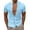Blue, variant on MIXUE Mens Casual Button Down Shirts Summer Solid Color Stank Short Sleeve Loose Fit Retro Tops Daily-Wear,Brown,M