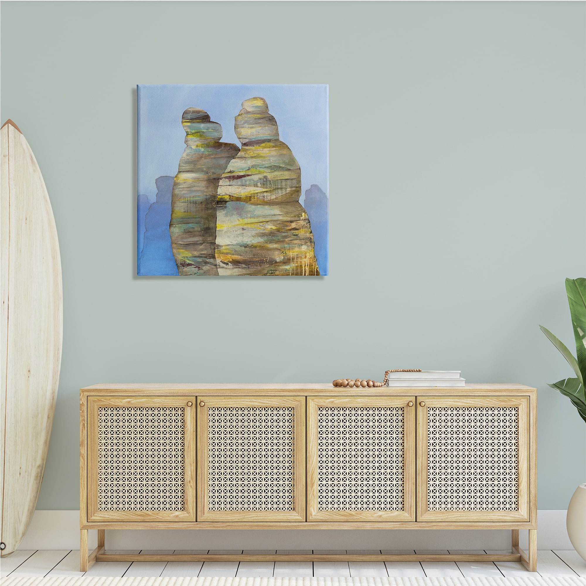 Stupell Indtries Abstract Rock Formations Distressed Patterns Nautical Cliffs,30 x 30,Design by Ruth Fromstein
