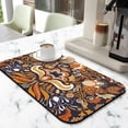 thumbnail image 2 of Exotic Paisley Artwork Dish Drying Mat, Chic Boho Absorbent Coffee Bar Mat, Retro Ethnic Kitchen Counter Protector, 2 of 4