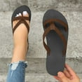 thumbnail image 6 of HNMKIU Summer Fashion Casual Comfortable Flat Slide Sandals Soft Flip Flops for Women for Beach Outdoor Wear Womens Slippers Brown,9, 6 of 8